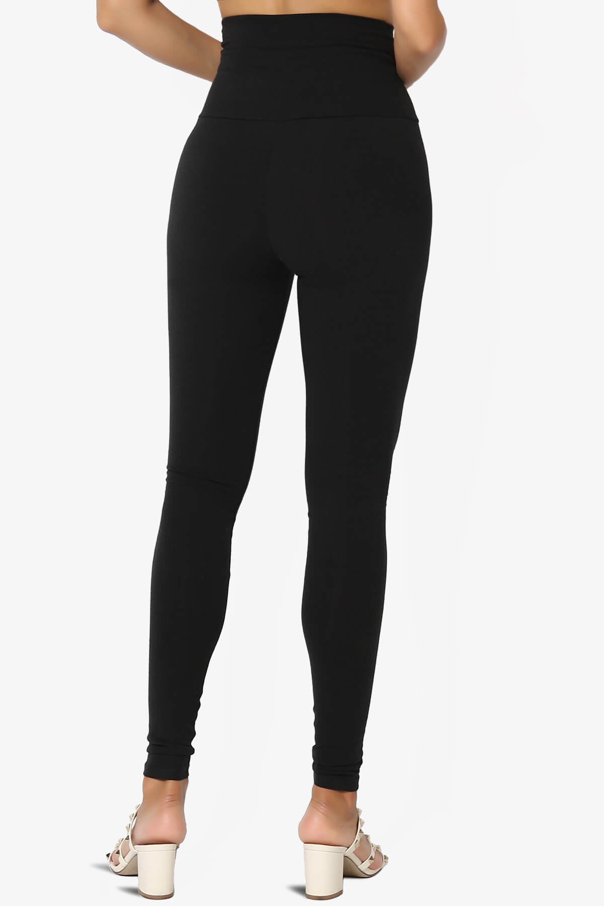 Load image into Gallery viewer, Seraphina High Waist Cotton Ankle Leggings BLACK_2
