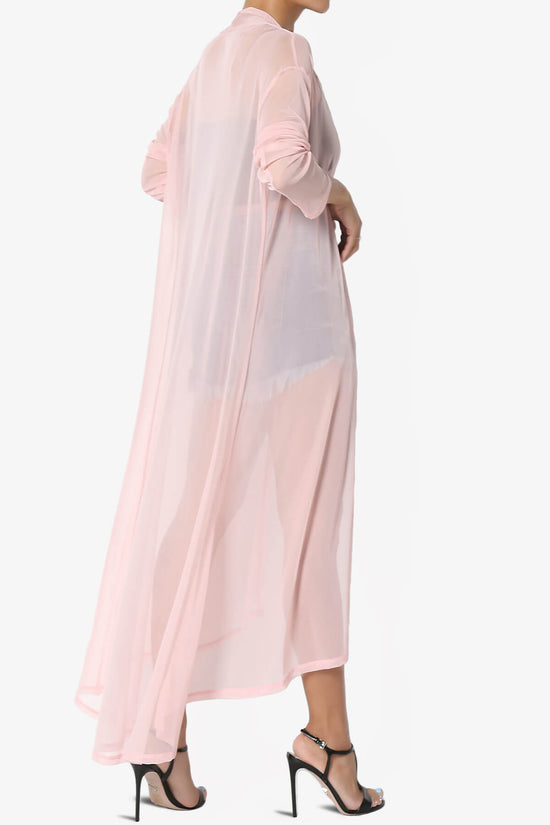 Load image into Gallery viewer, Moxxi Sheer Mesh Open Cardigan Duster DUSTY PINK_4
