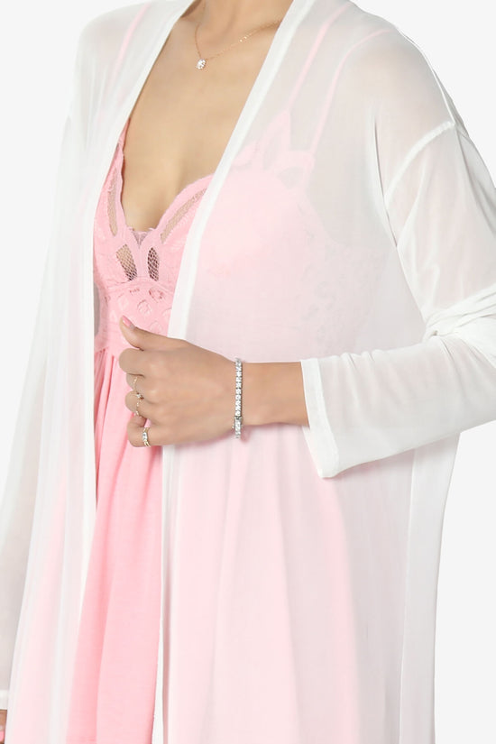 Load image into Gallery viewer, Moxxi Sheer Mesh Open Cardigan Duster IVORY_5
