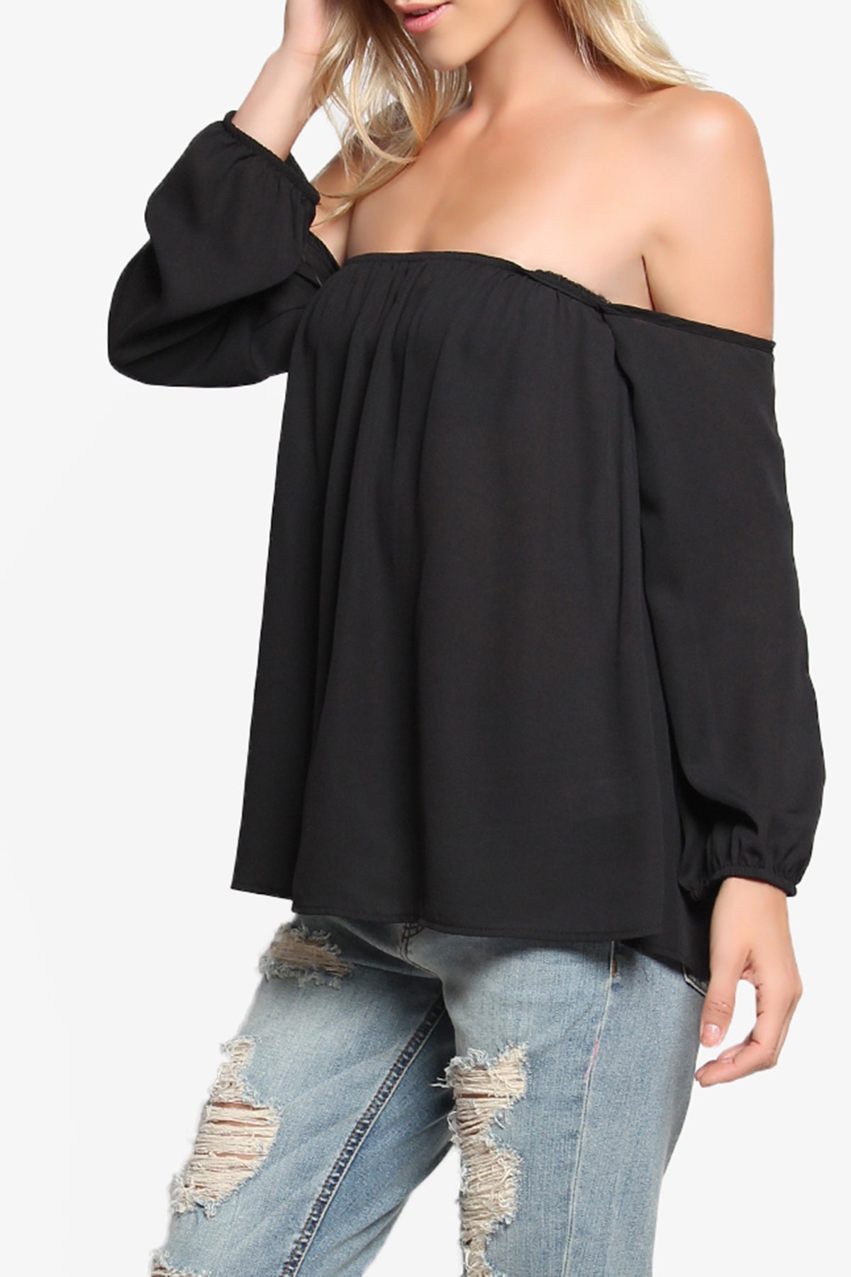 Bali Off Shoulder Blouse BLACK_3