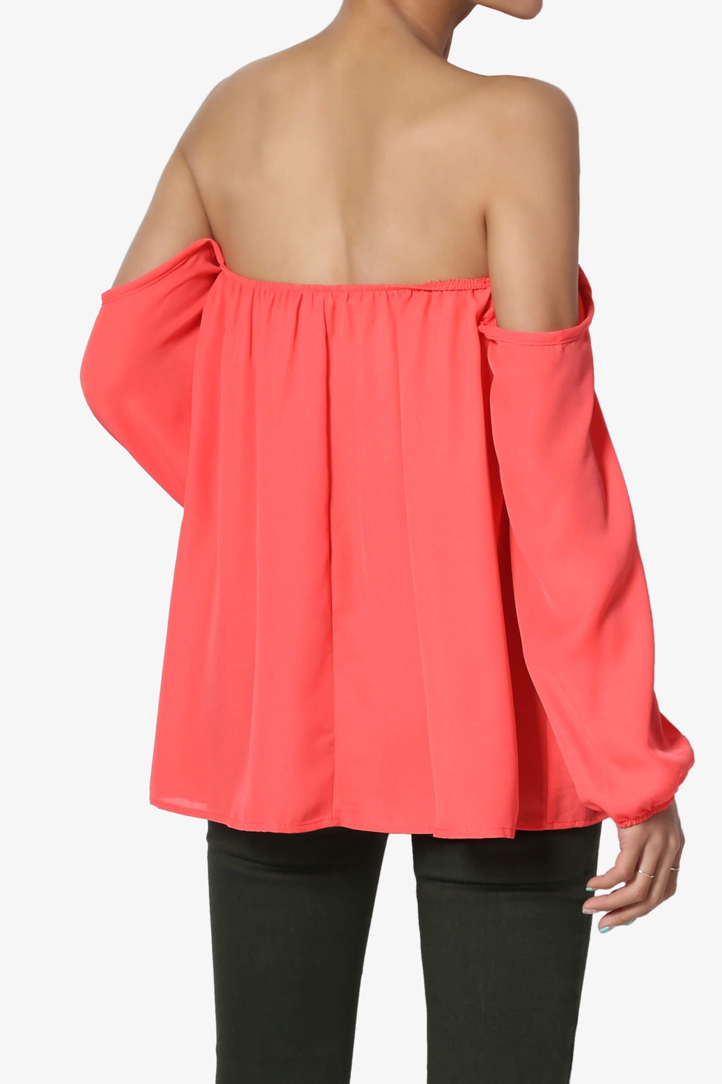 Load image into Gallery viewer, Bali Off Shoulder Blouse CORAL_2
