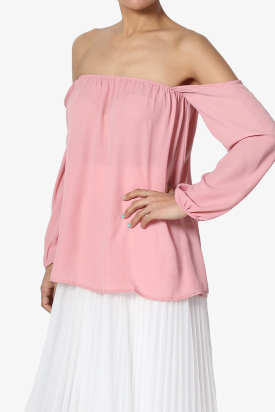 Load image into Gallery viewer, Bali Off Shoulder Blouse DUSTY PINK_3
