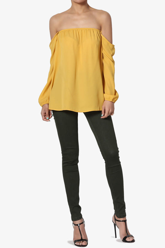 Bali Off Shoulder Blouse MUSTARD_6