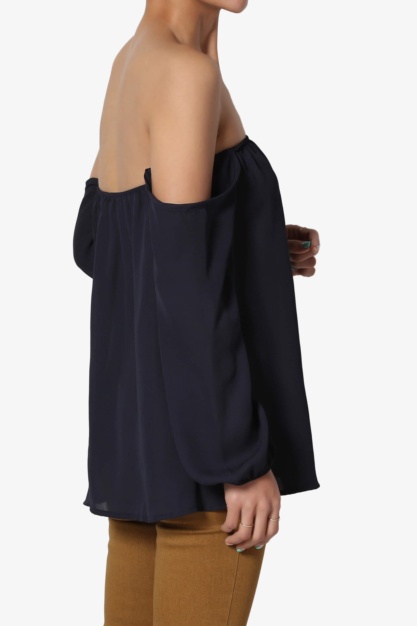 Bali Off Shoulder Blouse NAVY_4