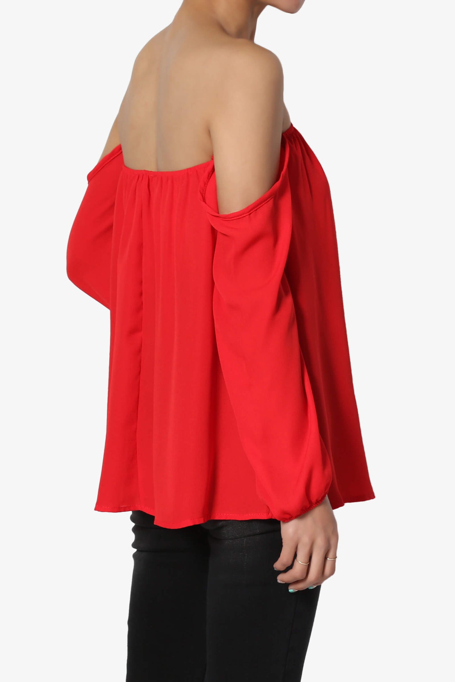 Bali Off Shoulder Blouse RED_4