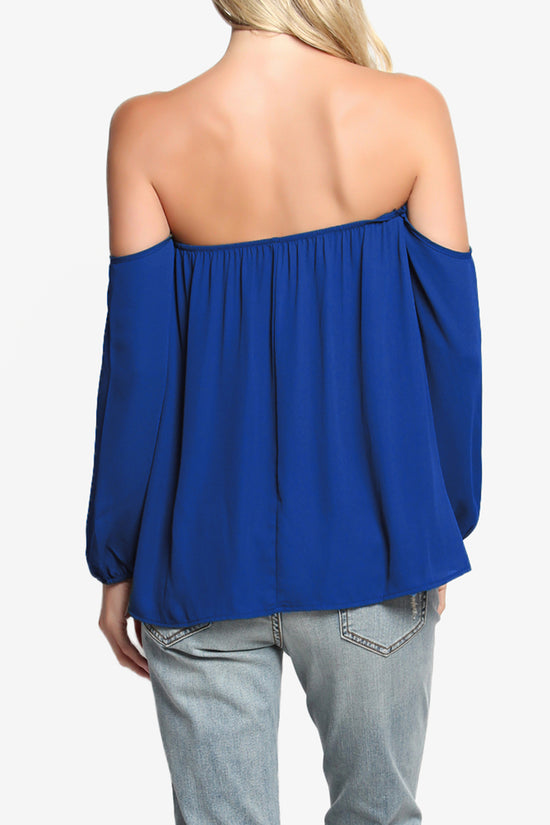Load image into Gallery viewer, Bali Off Shoulder Blouse ROYAL BLUE_2
