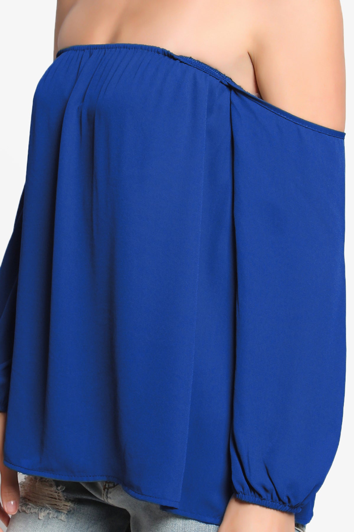 Bali Off Shoulder Blouse ROYAL BLUE_5