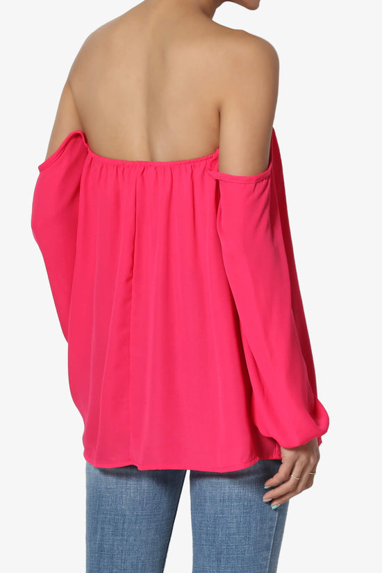 Bali Off Shoulder Blouse S. MAGENTA_4