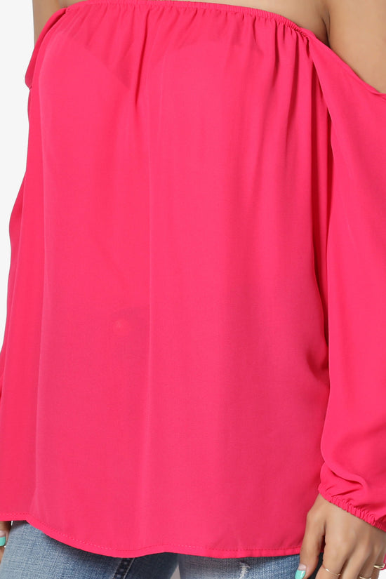 Bali Off Shoulder Blouse S. MAGENTA_5