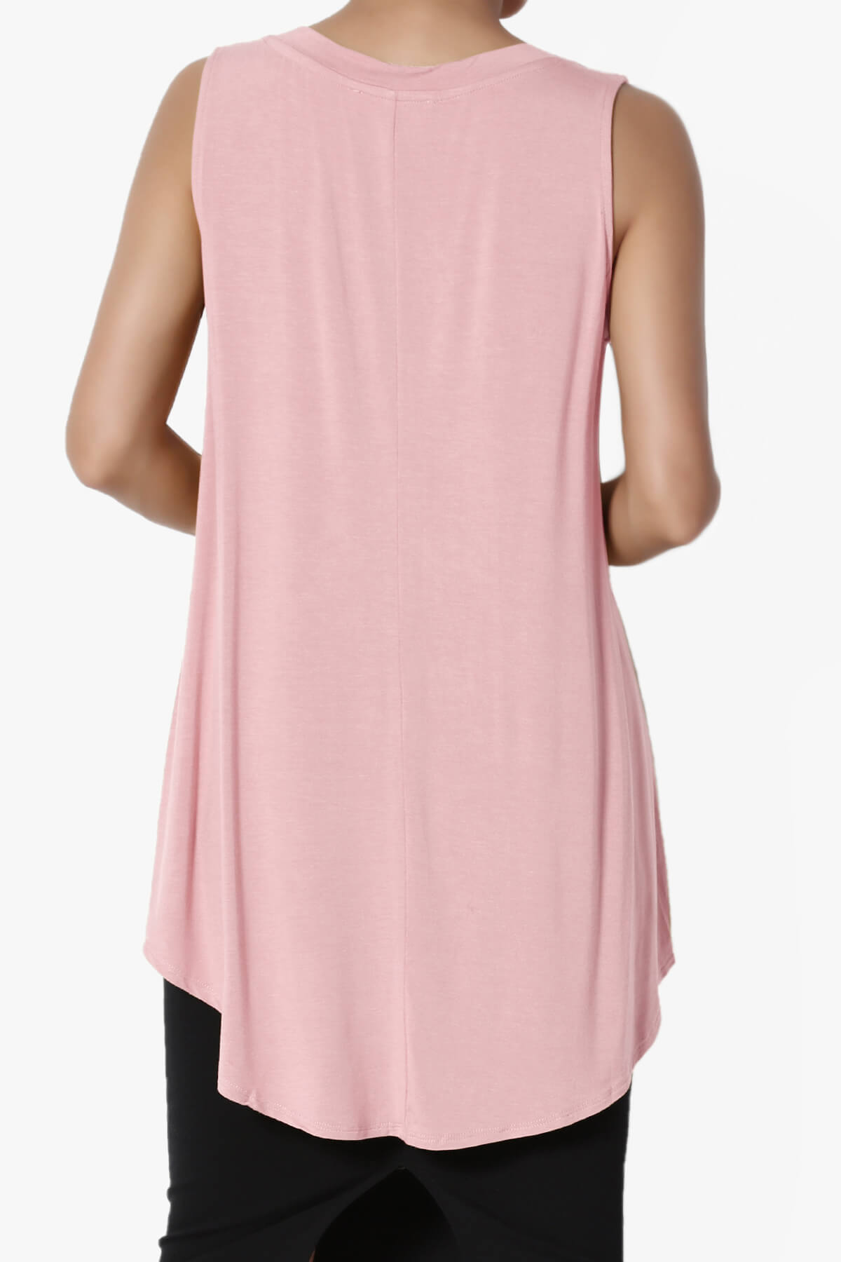 Load image into Gallery viewer, Myles Sleeveless V-Neck Luxe Jersey Top DUSTY PINK_2
