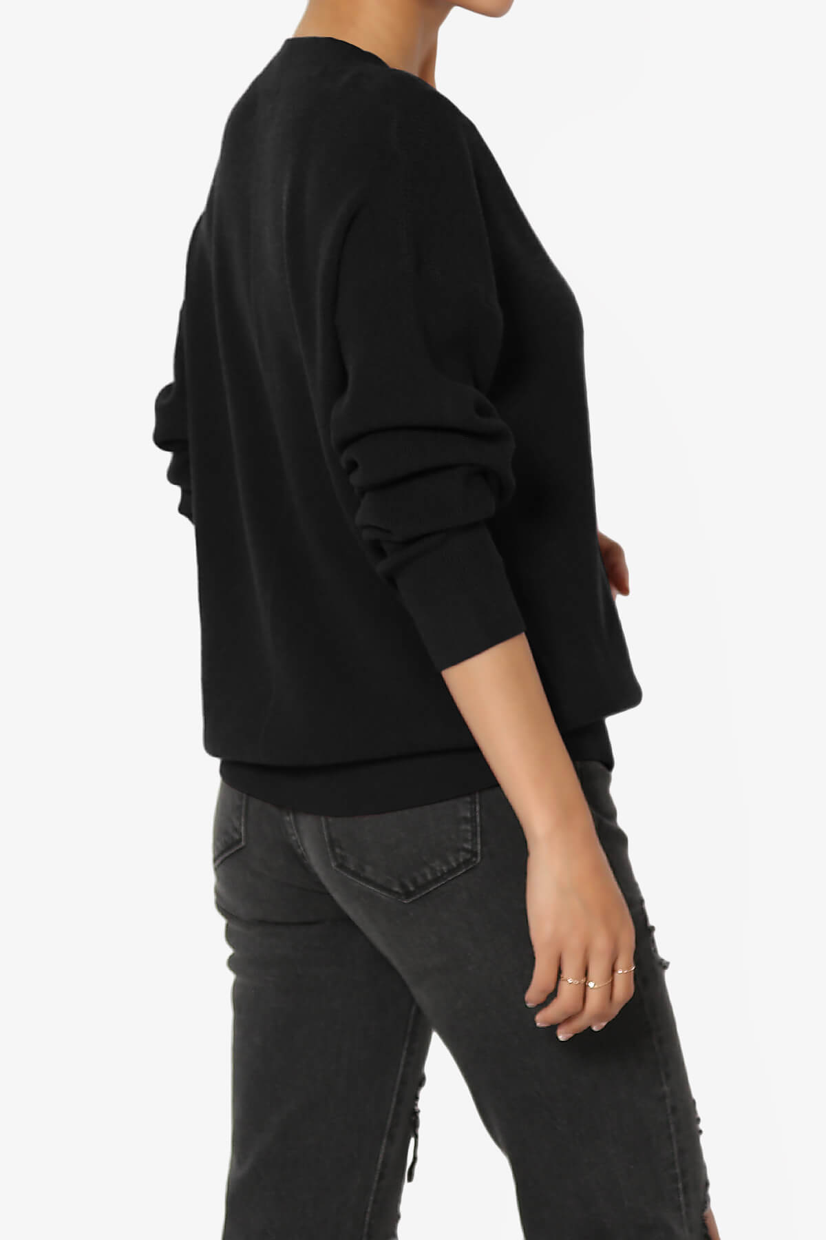 Load image into Gallery viewer, Nicky Micro Waffle Viscose Knit Cardigan BLACK_4
