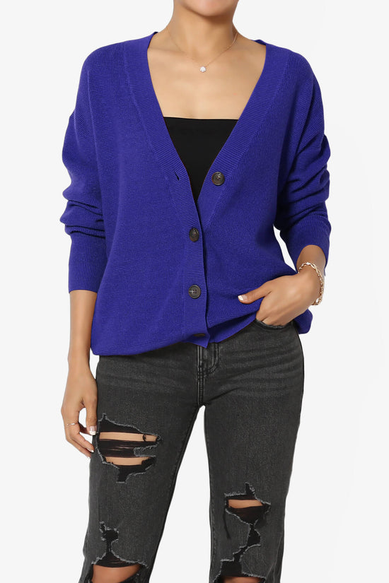 Load image into Gallery viewer, Nicky Micro Waffle Viscose Knit Cardigan BRIGHT BLUE_1
