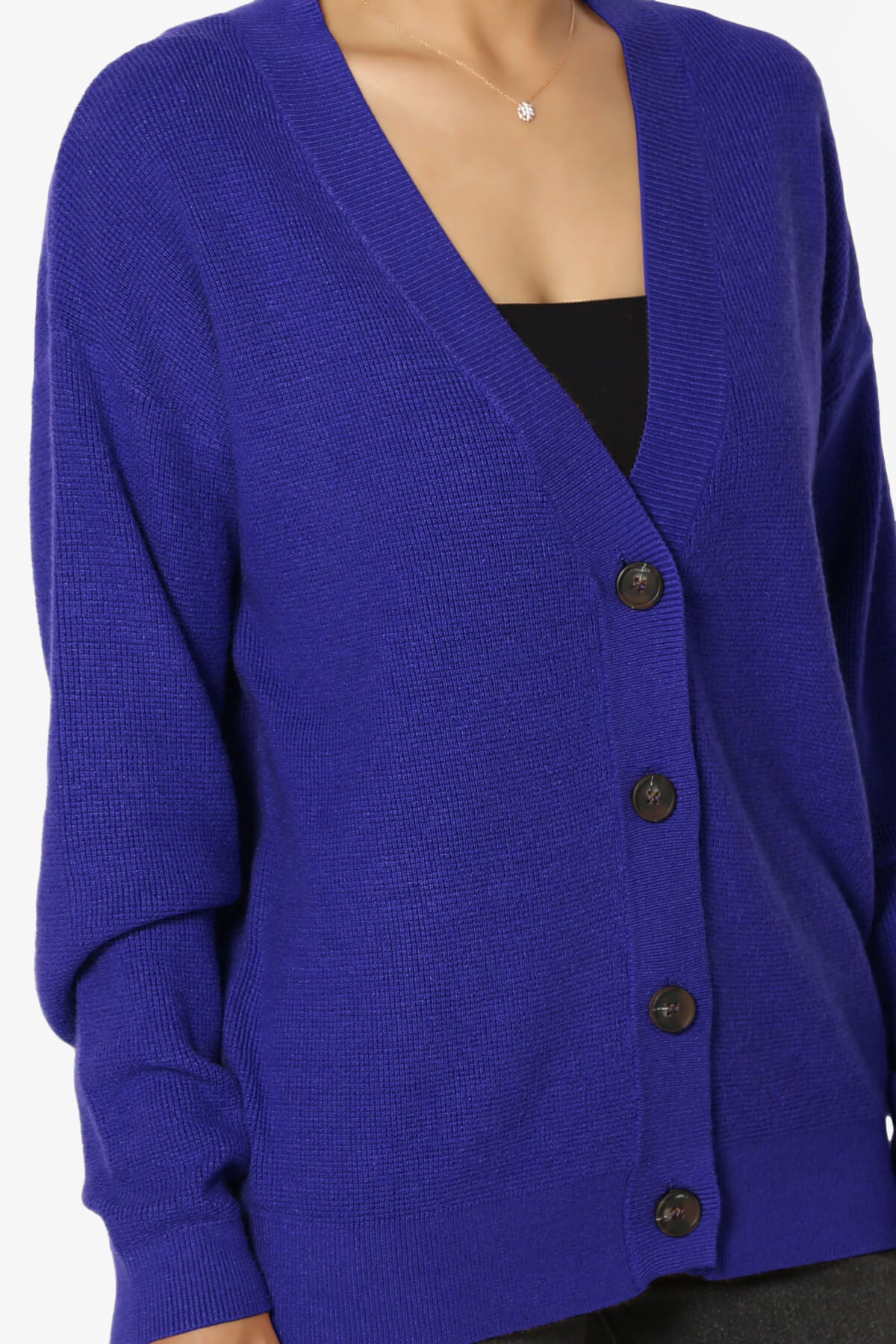 Load image into Gallery viewer, Nicky Micro Waffle Viscose Knit Cardigan BRIGHT BLUE_5
