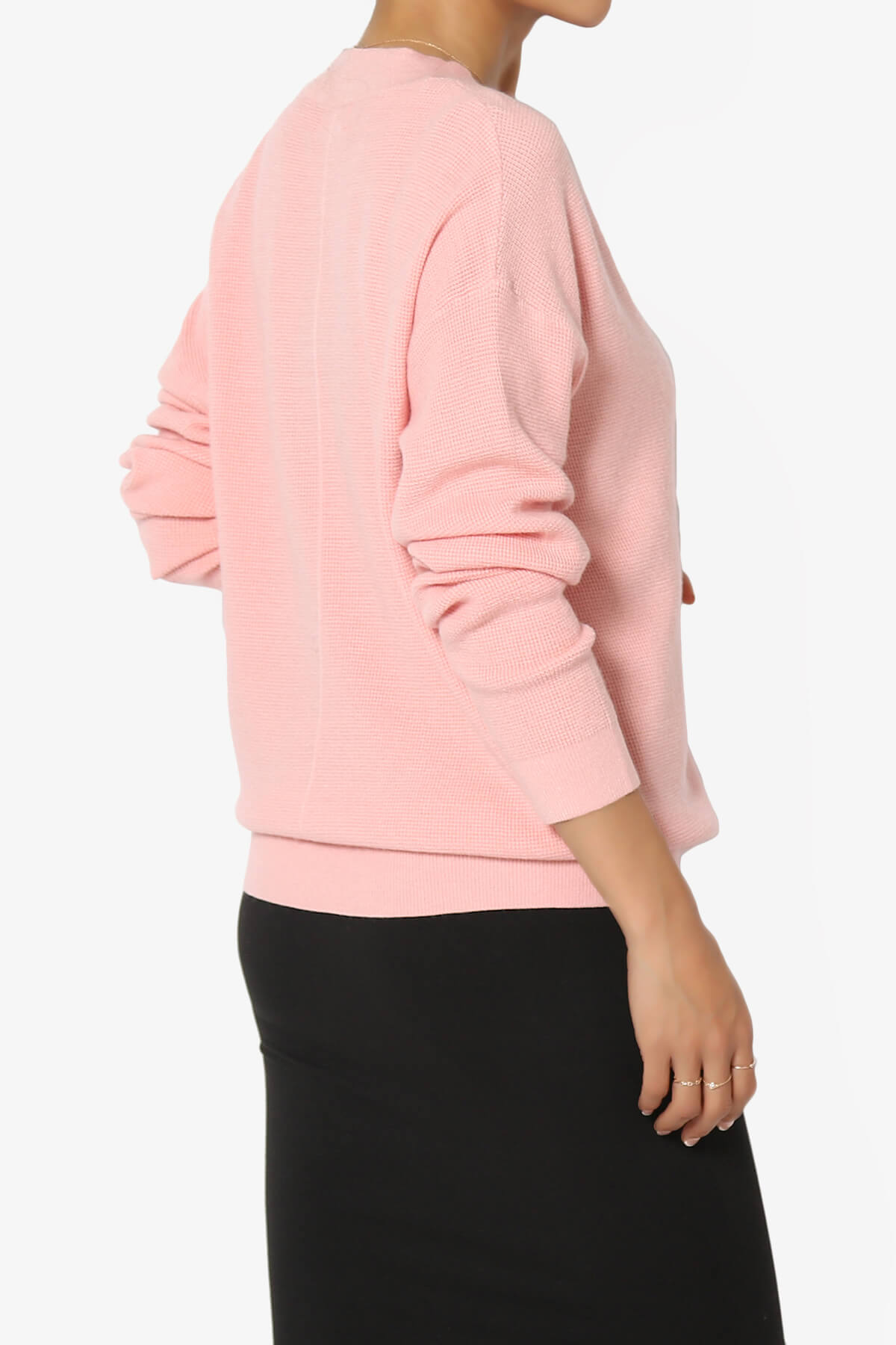 Load image into Gallery viewer, Nicky Micro Waffle Viscose Knit Cardigan DUSTY PINK_4
