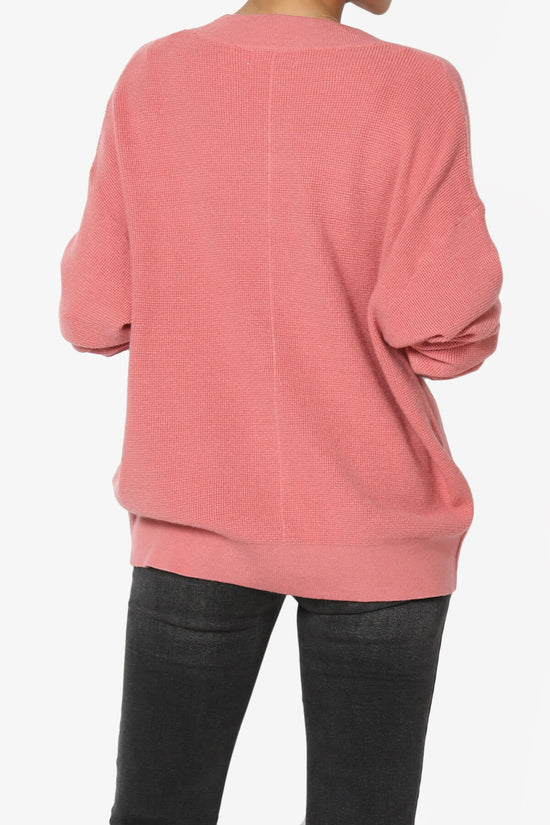 Load image into Gallery viewer, Nicky Micro Waffle Viscose Knit Cardigan DUSTY ROSE_2
