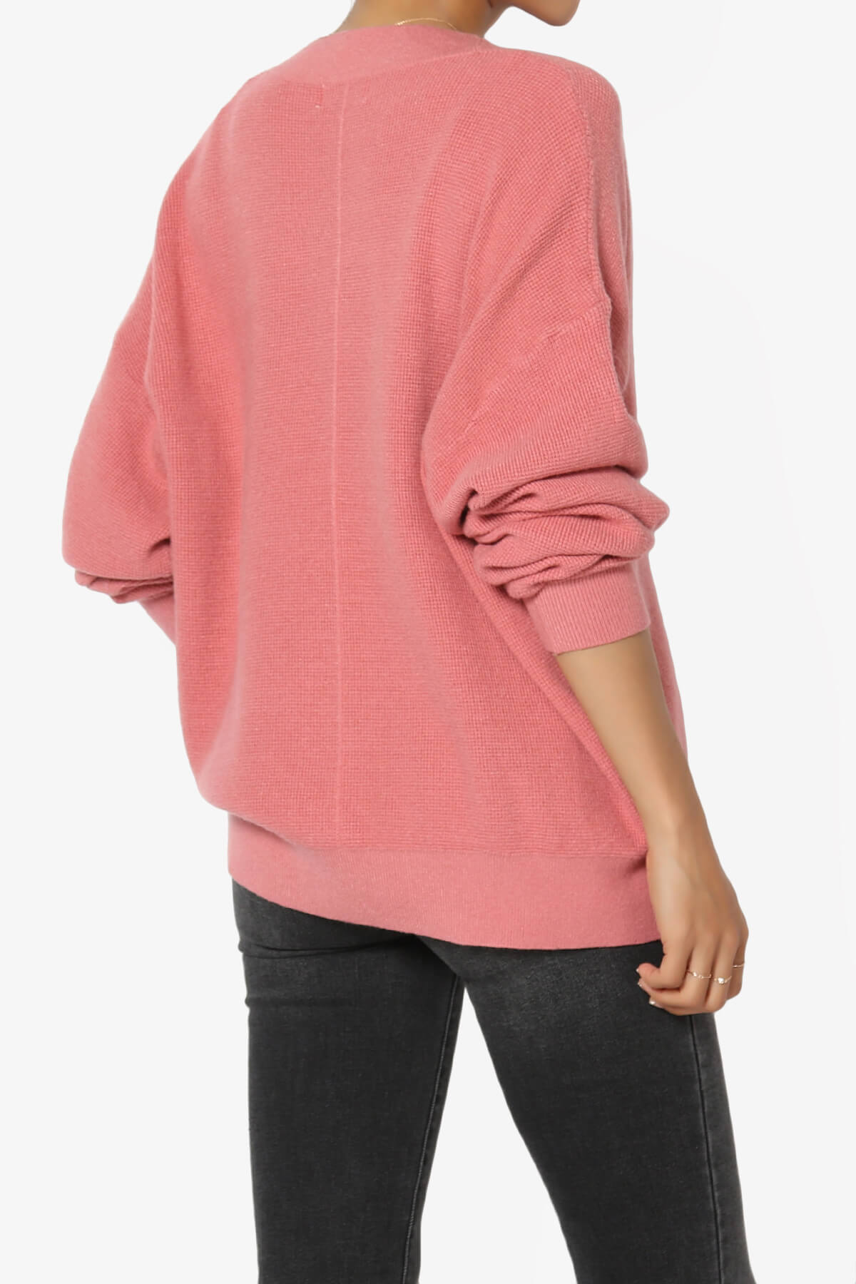 Load image into Gallery viewer, Nicky Micro Waffle Viscose Knit Cardigan DUSTY ROSE_4
