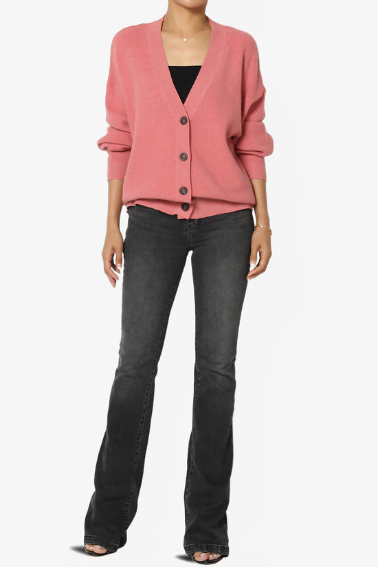 Load image into Gallery viewer, Nicky Micro Waffle Viscose Knit Cardigan DUSTY ROSE_6
