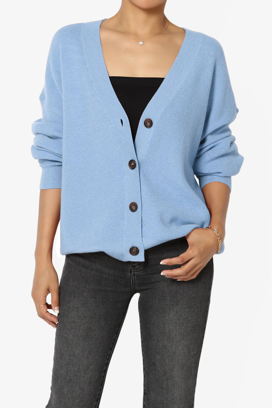 Load image into Gallery viewer, Nicky Micro Waffle Viscose Knit Cardigan LIGHT BLUE_1
