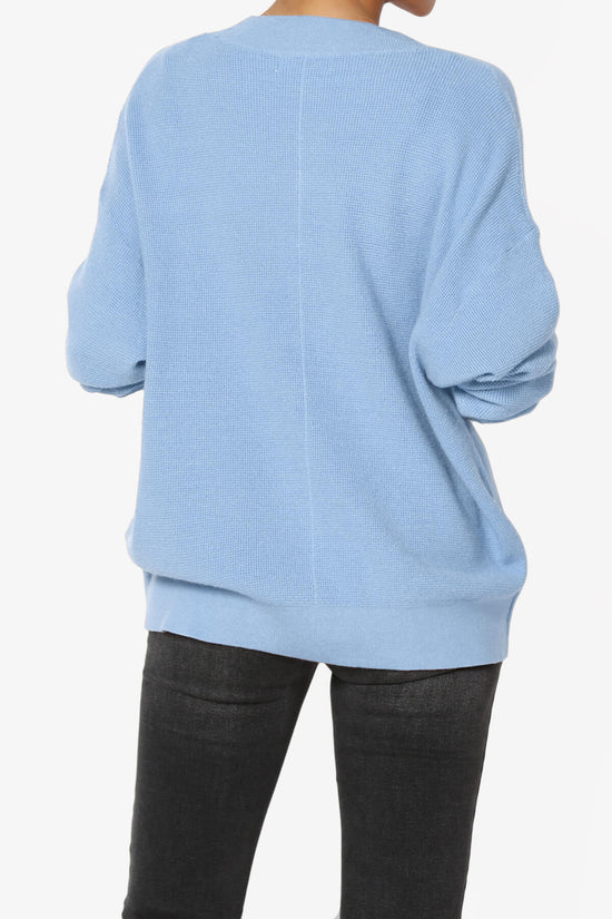 Load image into Gallery viewer, Nicky Micro Waffle Viscose Knit Cardigan LIGHT BLUE_2
