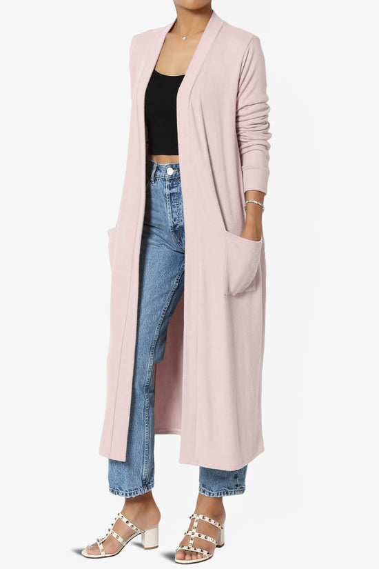 Load image into Gallery viewer, Noelle Extra Long Duster Knit Cardigan DUSTY ROSE_3
