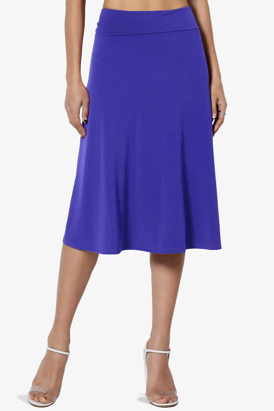 Load image into Gallery viewer, Nolan Stretch Flared Knee Skirt BRIGHT BLUE_1
