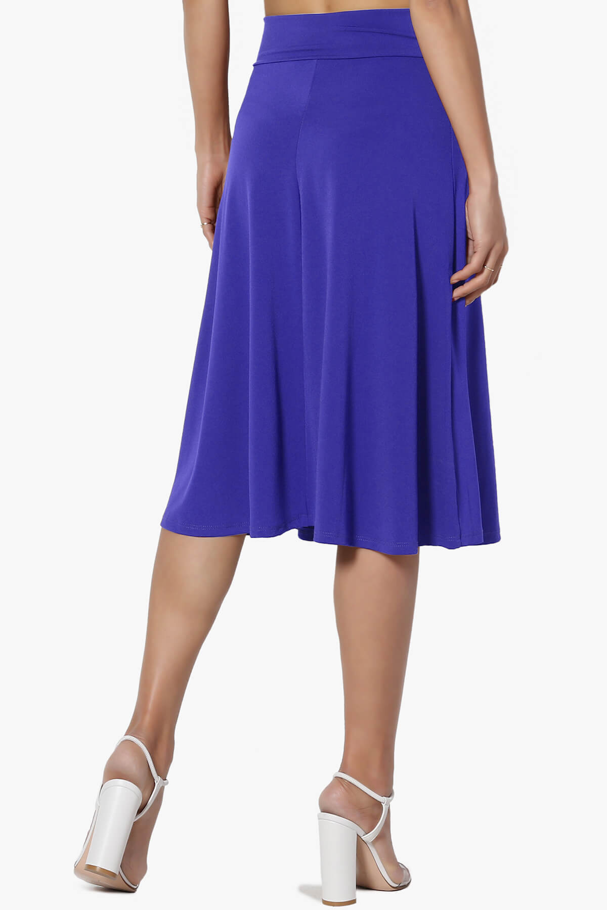 Load image into Gallery viewer, Nolan Stretch Flared Knee Skirt BRIGHT BLUE_2
