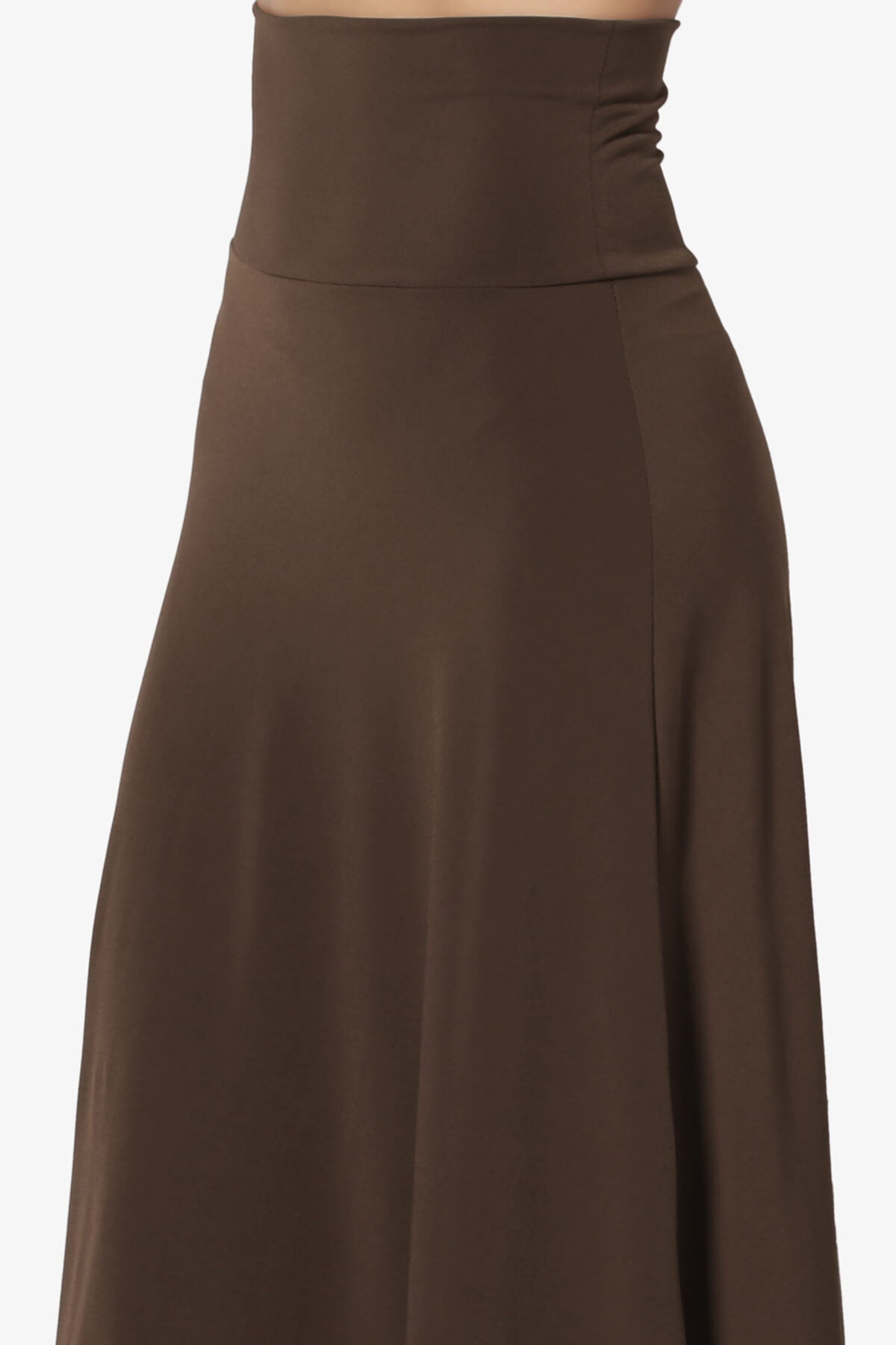 Nolan Stretch Flared Knee Skirt BROWN_5