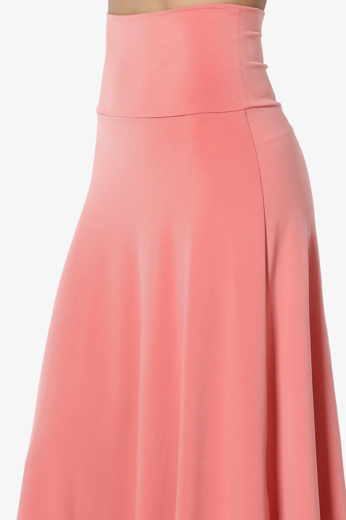 Nolan Stretch Flared Knee Skirt CORAL_5