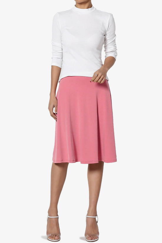 Nolan Stretch Flared Knee Skirt DESERT ROSE_6