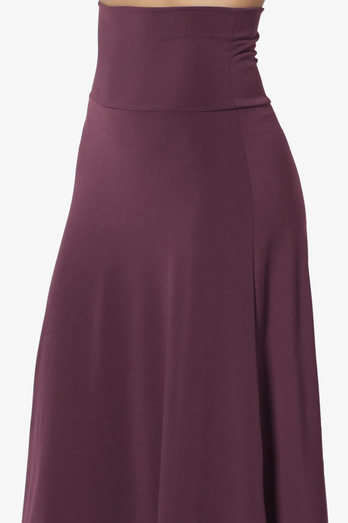 Load image into Gallery viewer, Nolan Stretch Flared Knee Skirt DUSTY PLUM_5
