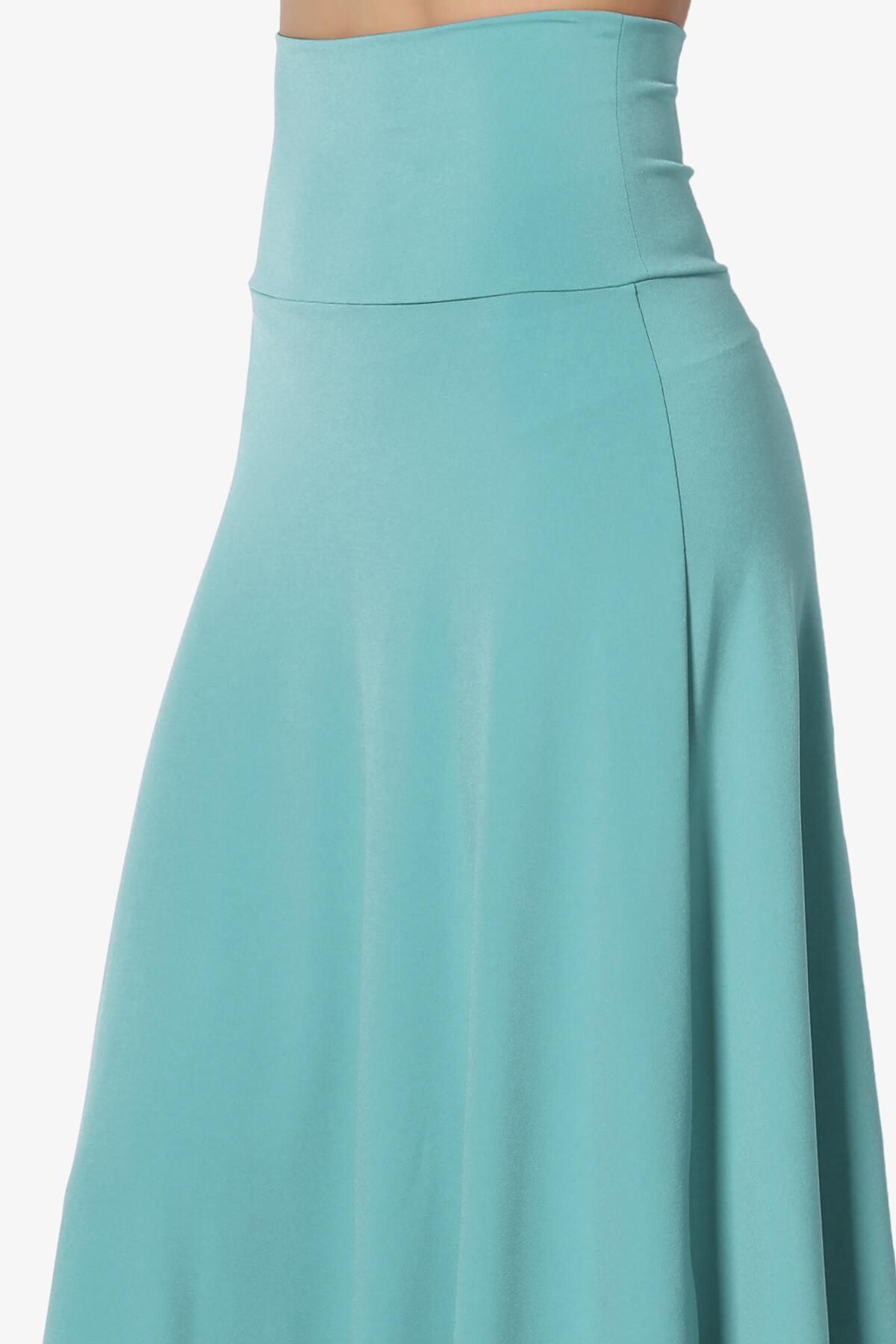Nolan Stretch Flared Knee Skirt DUSTY TEAL_5