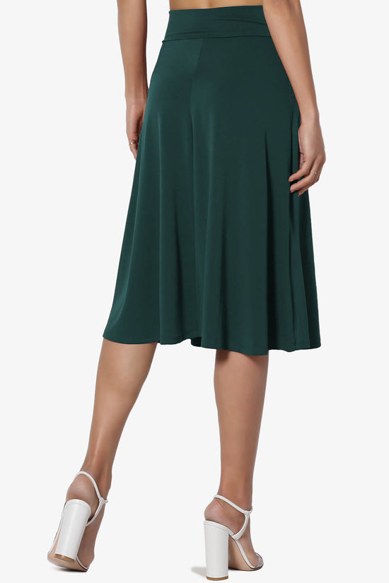 Nolan Stretch Flared Knee Skirt PLUS HUNTER GREEN_2