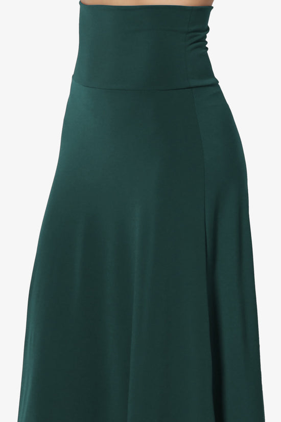 Nolan Stretch Flared Knee Skirt PLUS HUNTER GREEN_5