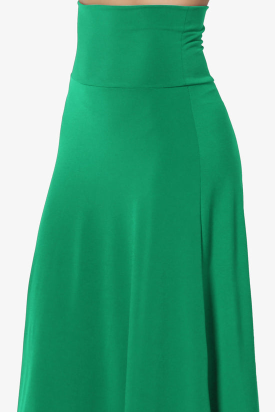 Nolan Stretch Flared Knee Skirt KELLY GREEN_5