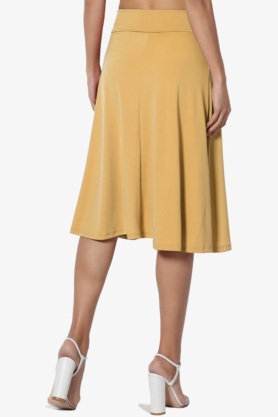 Nolan Stretch Flared Knee Skirt LIGHT MUSTARD_2