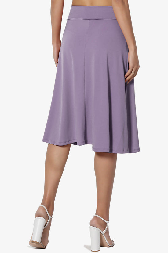 Nolan Stretch Flared Knee Skirt PLUS LILAC GREY_2