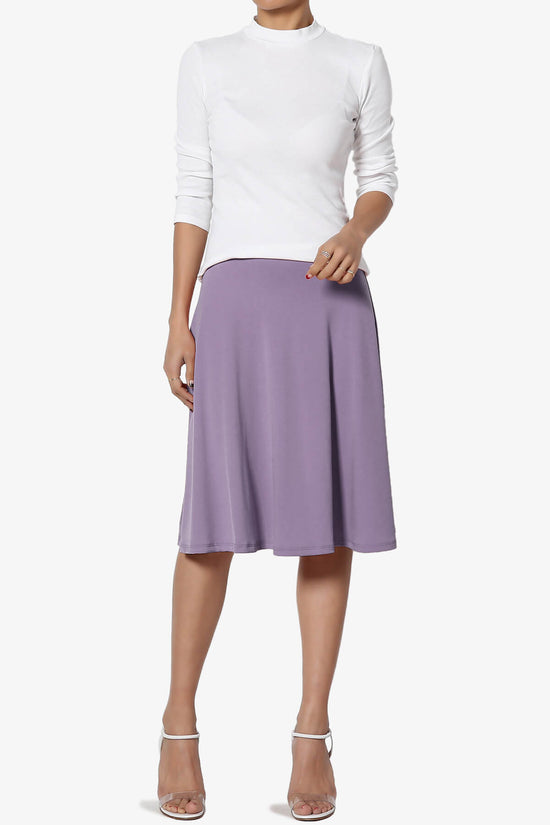 Nolan Stretch Flared Knee Skirt PLUS LILAC GREY_6