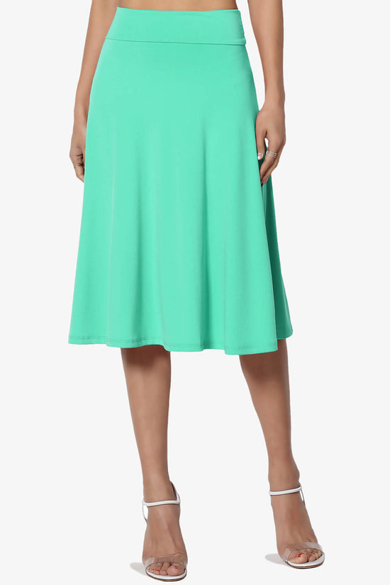 Nolan Stretch Flared Knee Skirt MINT_1