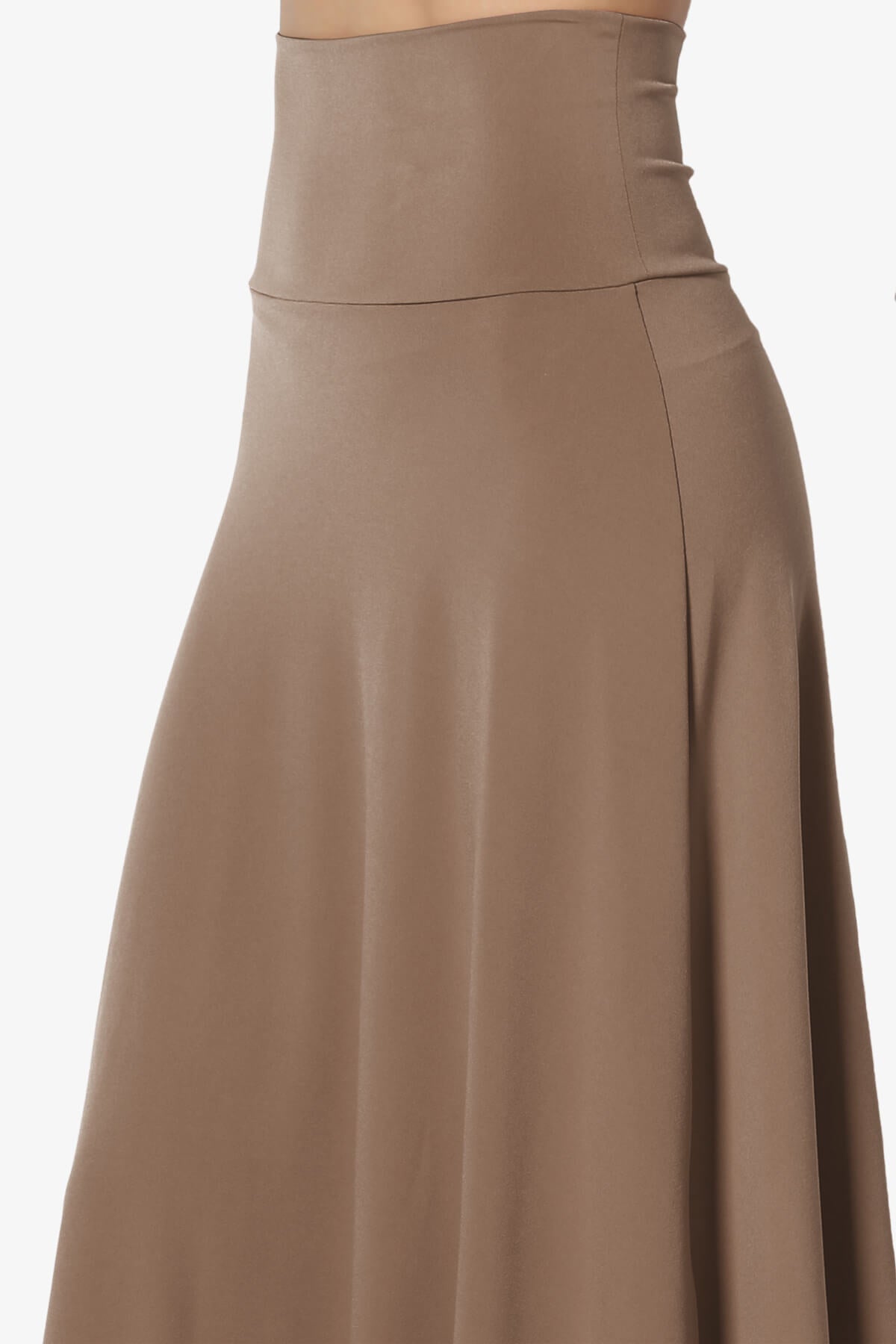 Nolan Stretch Flared Knee Skirt MOCHA_5