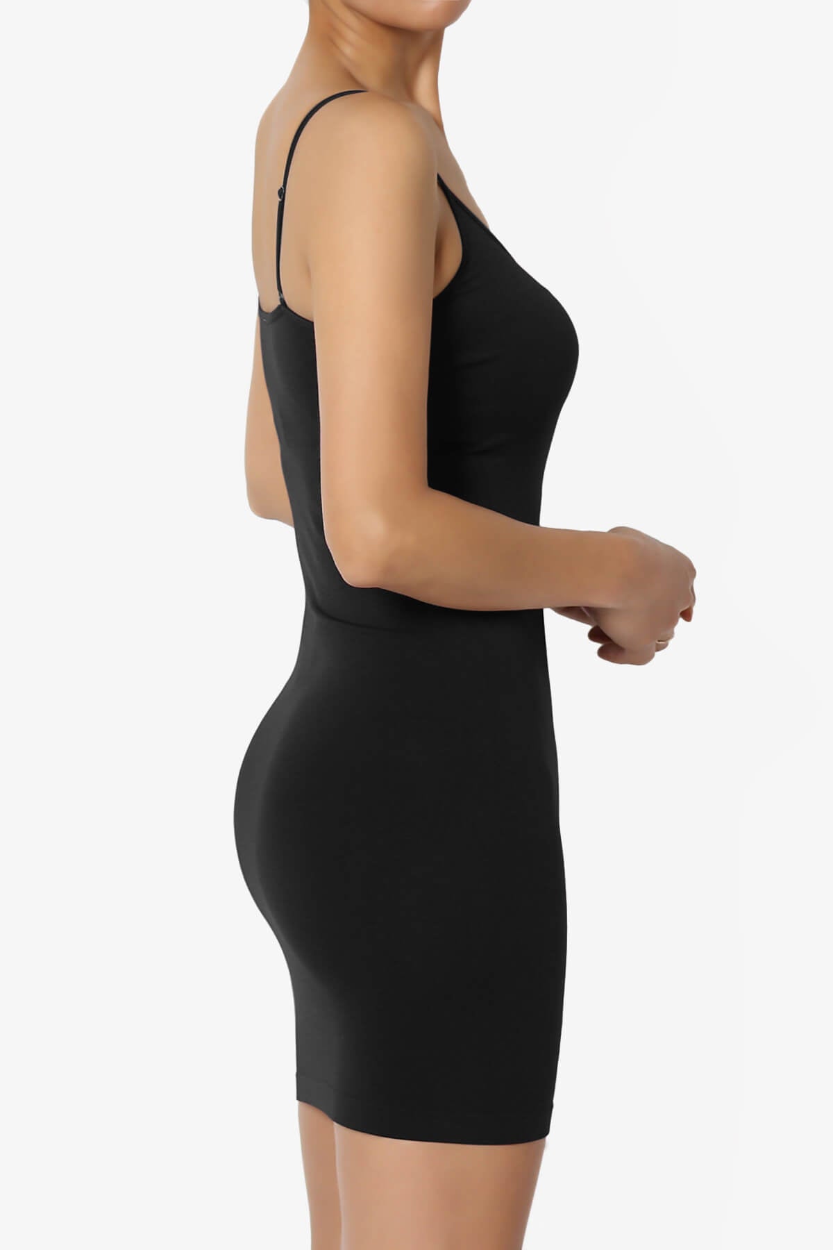 Olivarra Seamless Slip Dress BLACK_4