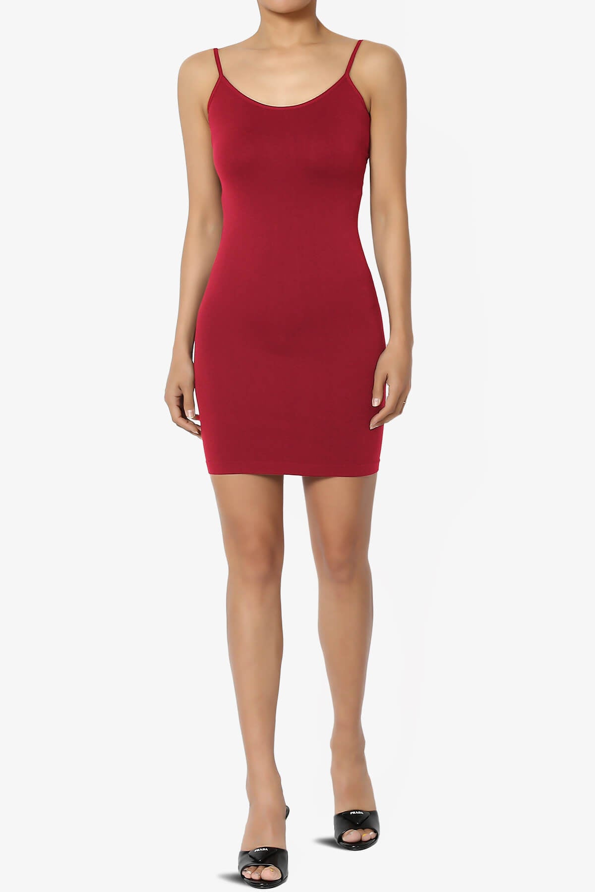 Load image into Gallery viewer, Olivarra Seamless Slip Dress RED_6
