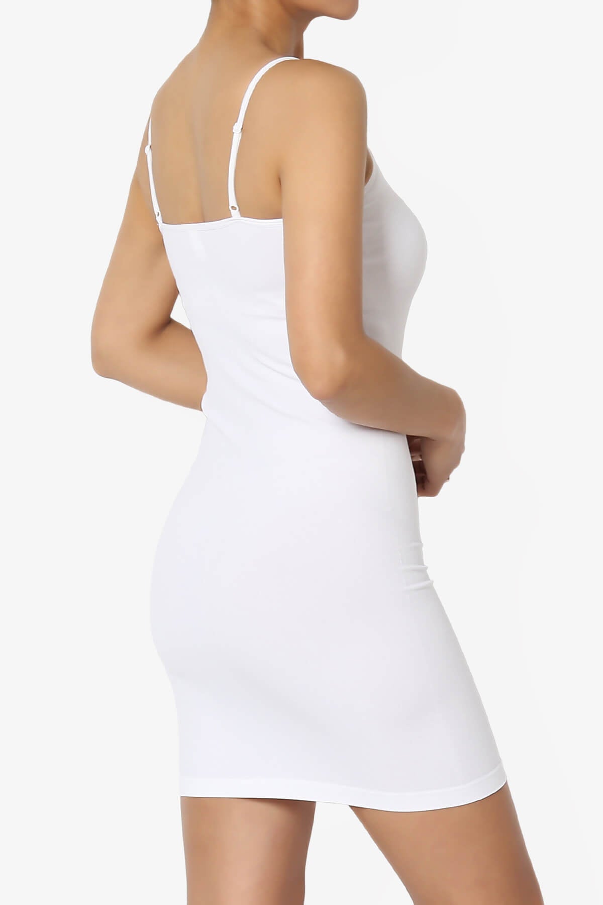 Olivarra Seamless Slip Dress WHITE_4