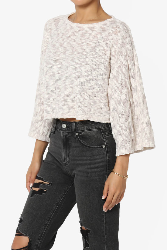 Paige Marled Knit Boxy Crop Top LILAC_3
