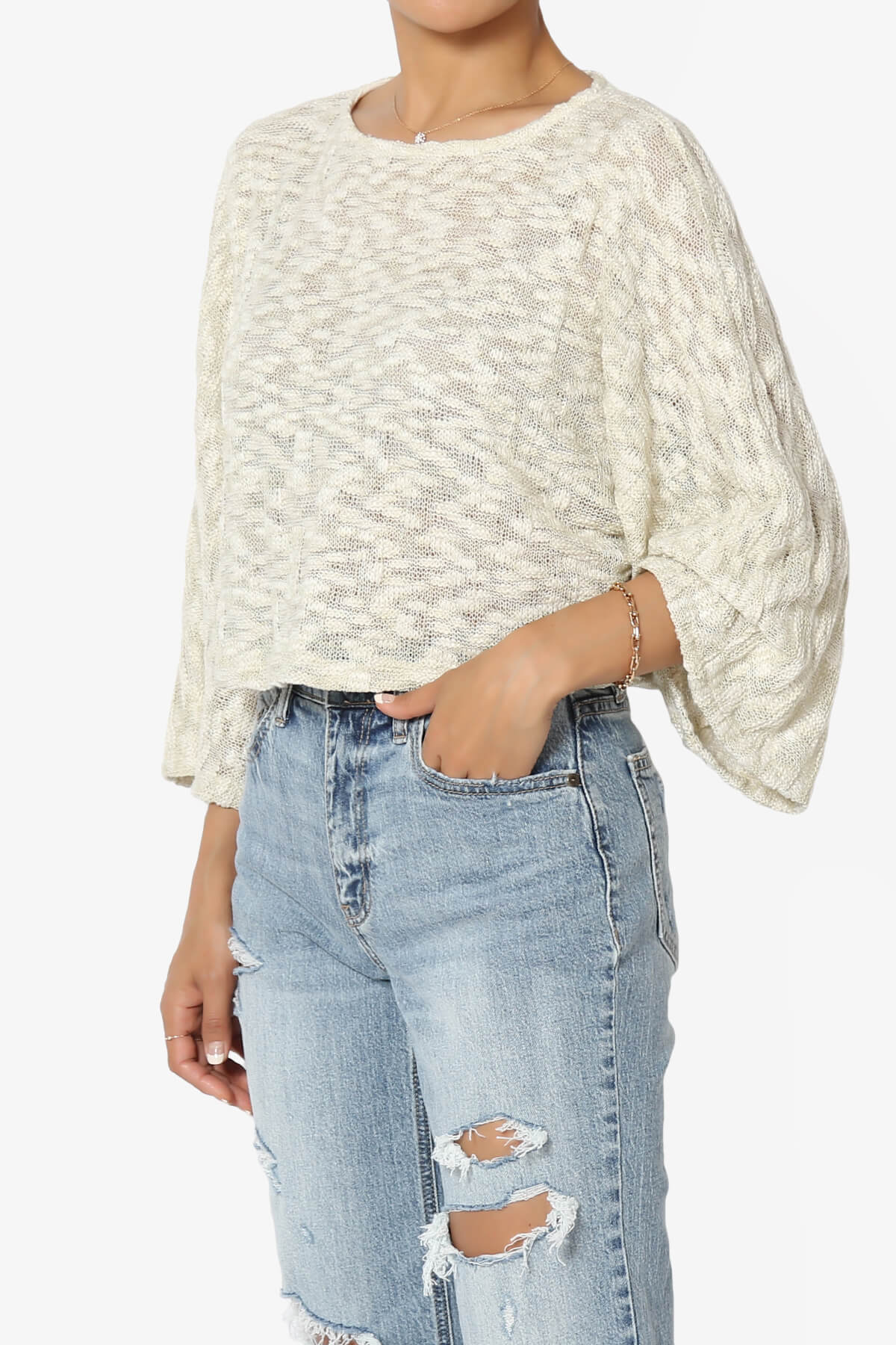 Load image into Gallery viewer, Paige Marled Knit Boxy Crop Top SAGE_3
