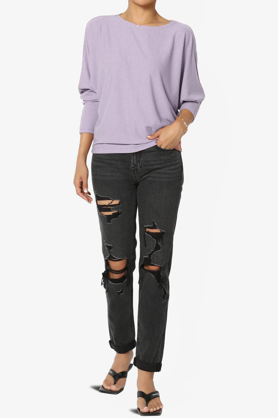 Load image into Gallery viewer, Pepper Dolman Sleeve Ribbed Top LAVENDER_6

