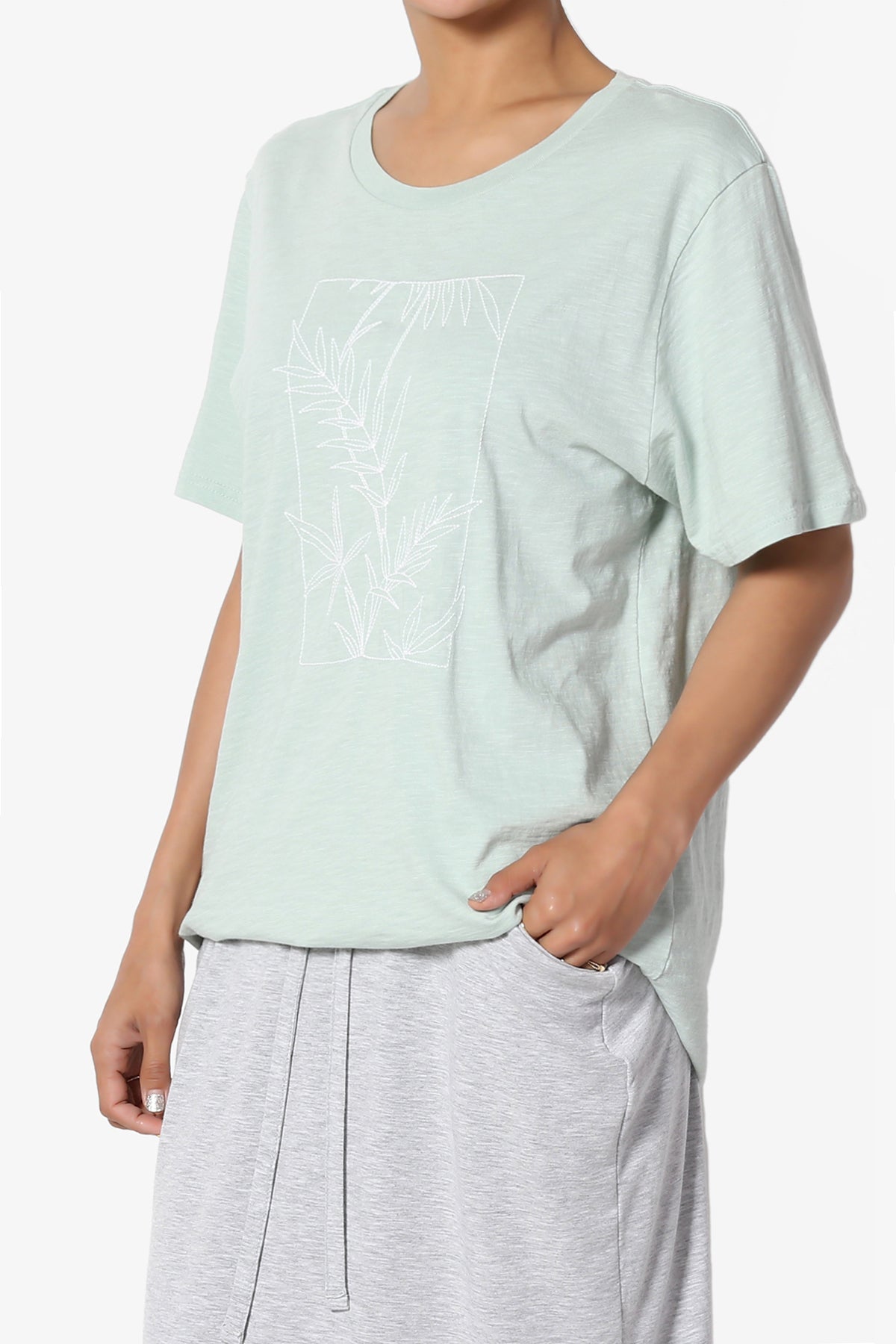 Botenical Embroidered Short Sleeve Tee