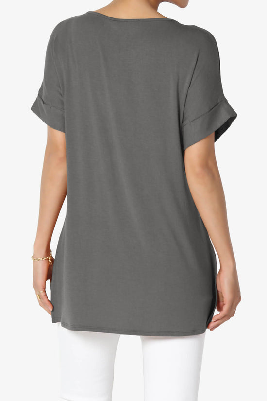 Load image into Gallery viewer, Poloma Modal Jersey Boat Neck Top ASH GREY_2

