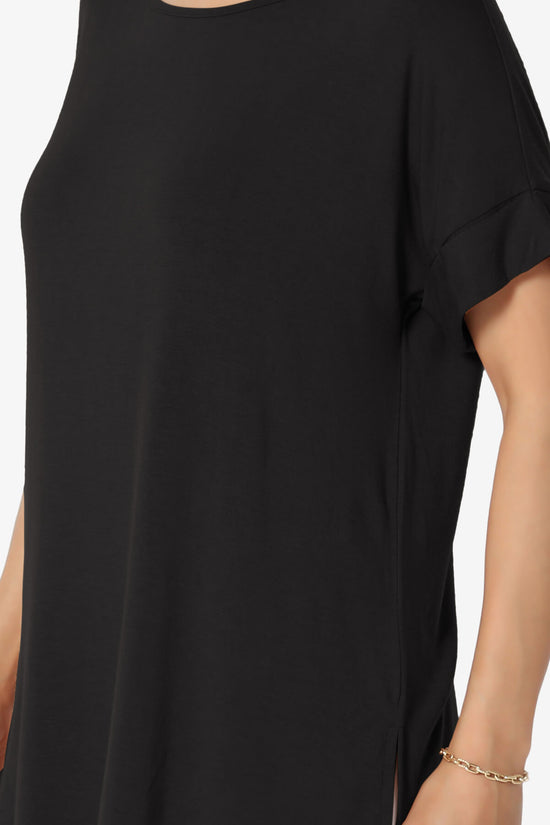 Load image into Gallery viewer, Poloma Modal Jersey Boat Neck Top BLACK_5
