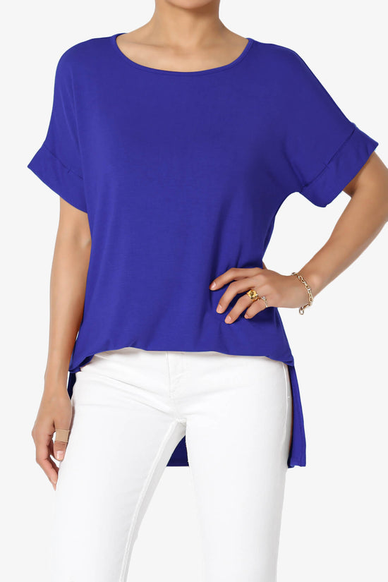 Load image into Gallery viewer, Poloma Modal Jersey Boat Neck Top BRIGHT BLUE_1
