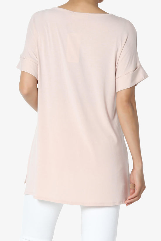 Load image into Gallery viewer, Poloma Modal Jersey Boat Neck Top DUSTY BLUSH_2
